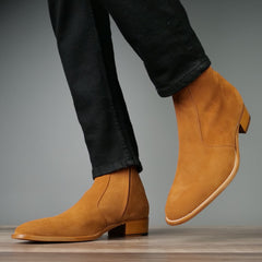 Memphis Zip Boot Tan Suede