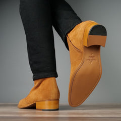 Memphis Zip Boot Tan Suede
