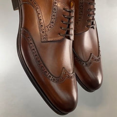Madison Wingtip Derby Brogue Tan