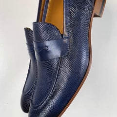 Harrison Loafer Blue Snakeskin