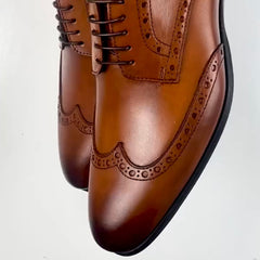 Madison Wingtip Derby Brogue Chestnut