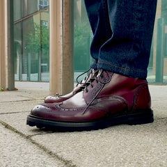 Montana Wingtip Brogue Boot Oxblood