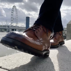 Montana Wingtip Brogue Boot Tan