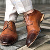 Stratford Snakeskin Cap Toe Derby - Tan