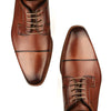 Stratford Snakeskin Cap Toe Derby - Tan