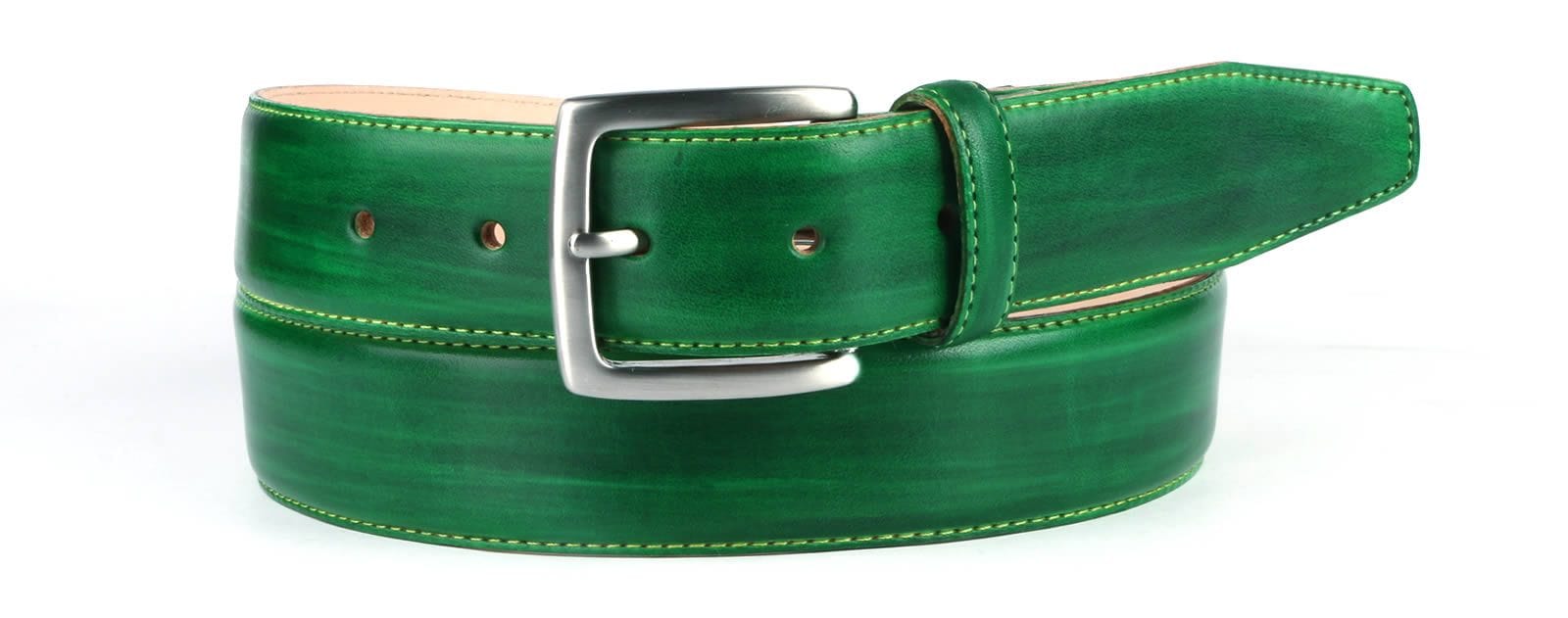 Green leather outlet belt mens