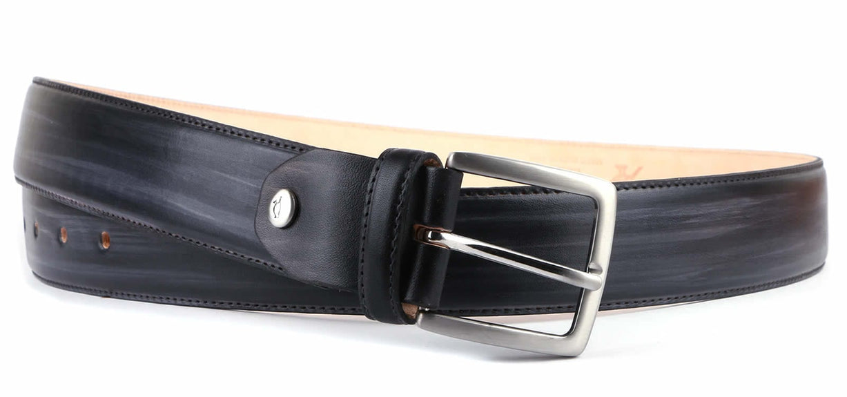 Leather Belt Custom Patina Grey