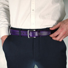 Leather Belt Custom Patina Purple