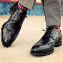 Wingtip Derby Shoes - Black