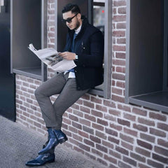 Jackson Jodhpur Zip Boot - Blue