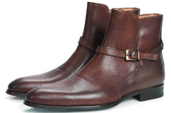 Jackson Jodhpur Zip Boot - Tan Snakeskin