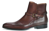 Jackson Jodhpur Zip Boot - Tan Snakeskin