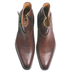 Jackson Jodhpur Zip Boot - Tan Snakeskin
