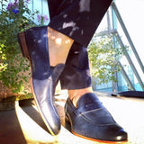 Harrison Loafer - Blue Snakeskin