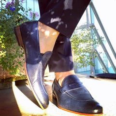 Harrison Loafer - Blue Snakeskin