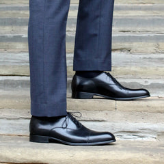 Harrow Cap Toe Oxford Black