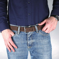 Suede Belt Brown