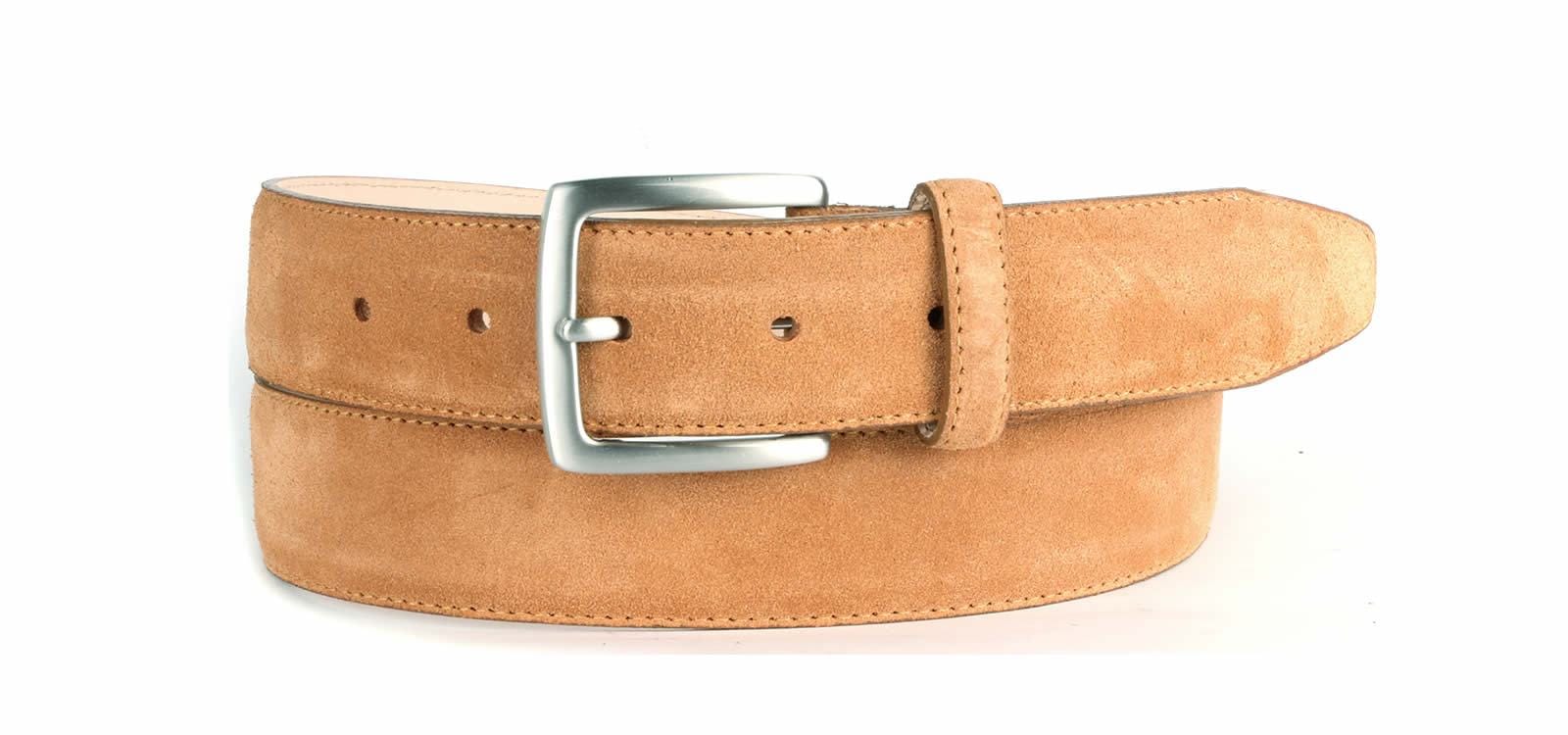 Buy Mens belt for jeans leather: Brown Camel Tan Suede, Wide