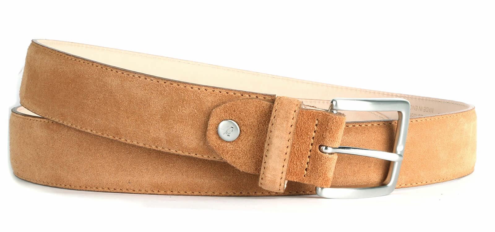 Suede Belt Tan 30