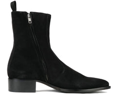 Memphis Zip Boot Black Suede